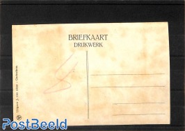 Unused postcard Hoogstraat Gorinchem with stamps pictured