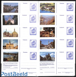 10 illustrated postcards