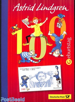 Special folder with stamps; Astrid Lindgren