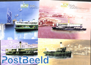 Illustrated postcard set ships (4 cards)
